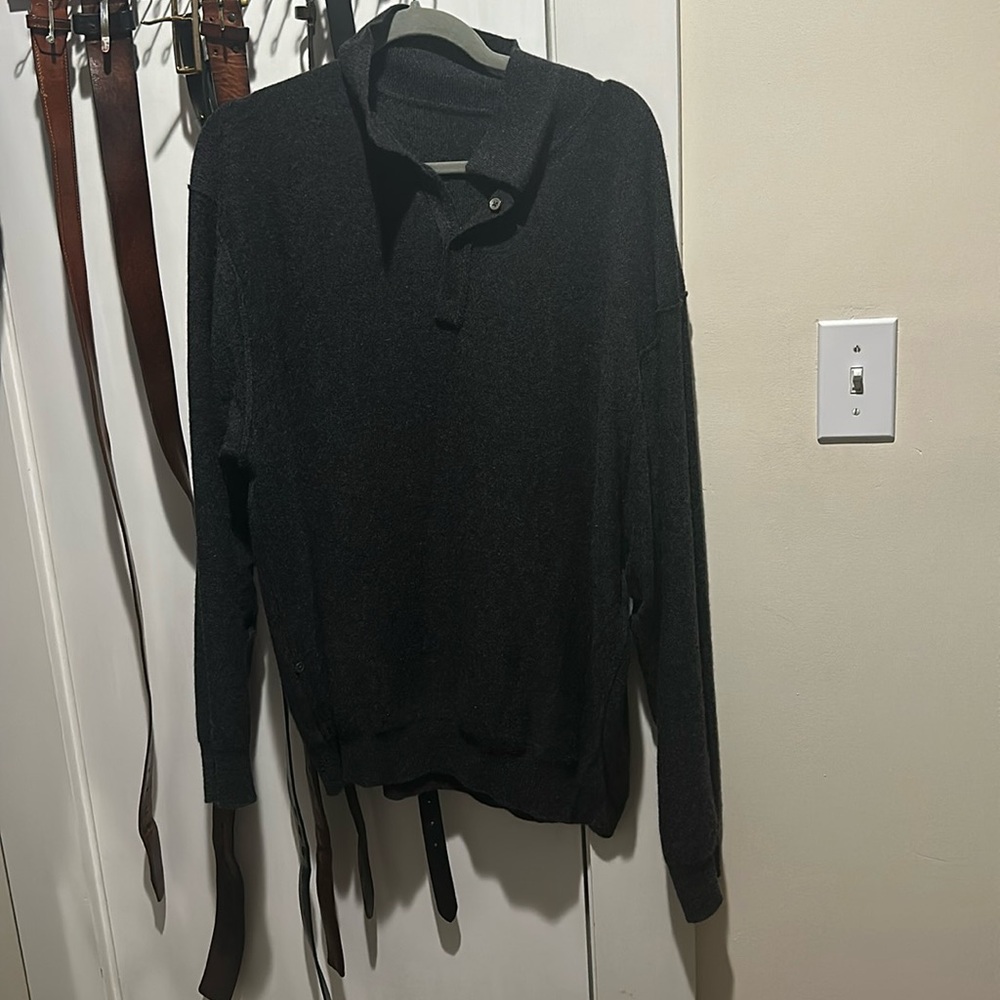 Kirkland signature gray cashmere polo XL